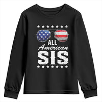 Funny All American Sis 4th Of July Youth Sweatshirt Family Matching Sunglasses - Wonder Print Shop
