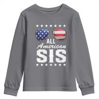 Funny All American Sis 4th Of July Youth Sweatshirt Family Matching Sunglasses - Wonder Print Shop