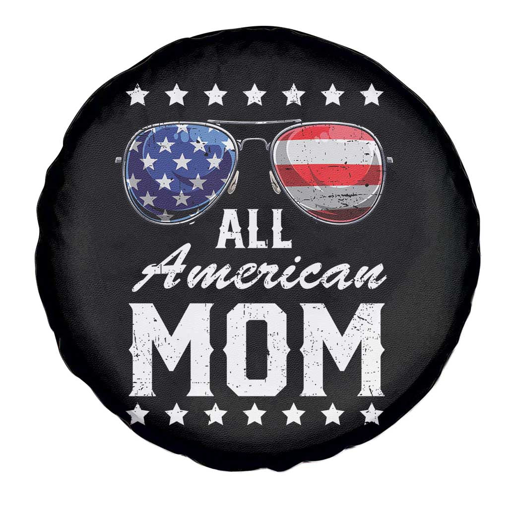Funny All American Mom 4th Of July Spare Tire Cover Family Matching Sunglasses - Wonder Print Shop