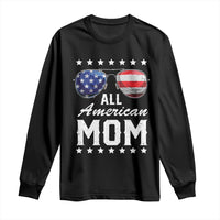 Funny All American Mom 4th Of July Long Sleeve Shirt Family Matching Sunglasses - Wonder Print Shop