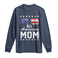 Funny All American Mom 4th Of July Long Sleeve Shirt Family Matching Sunglasses - Wonder Print Shop