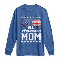 Funny All American Mom 4th Of July Long Sleeve Shirt Family Matching Sunglasses - Wonder Print Shop