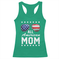 Funny All American Mom 4th Of July Racerback Tank Top Family Matching Sunglasses - Wonder Print Shop