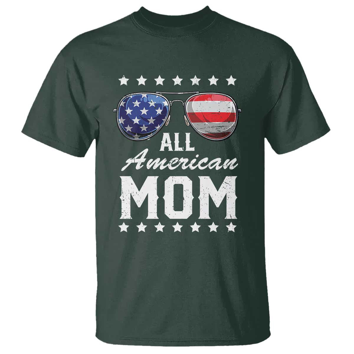 Funny All American Mom 4th Of July T Shirt Family Matching Sunglasses - Wonder Print Shop