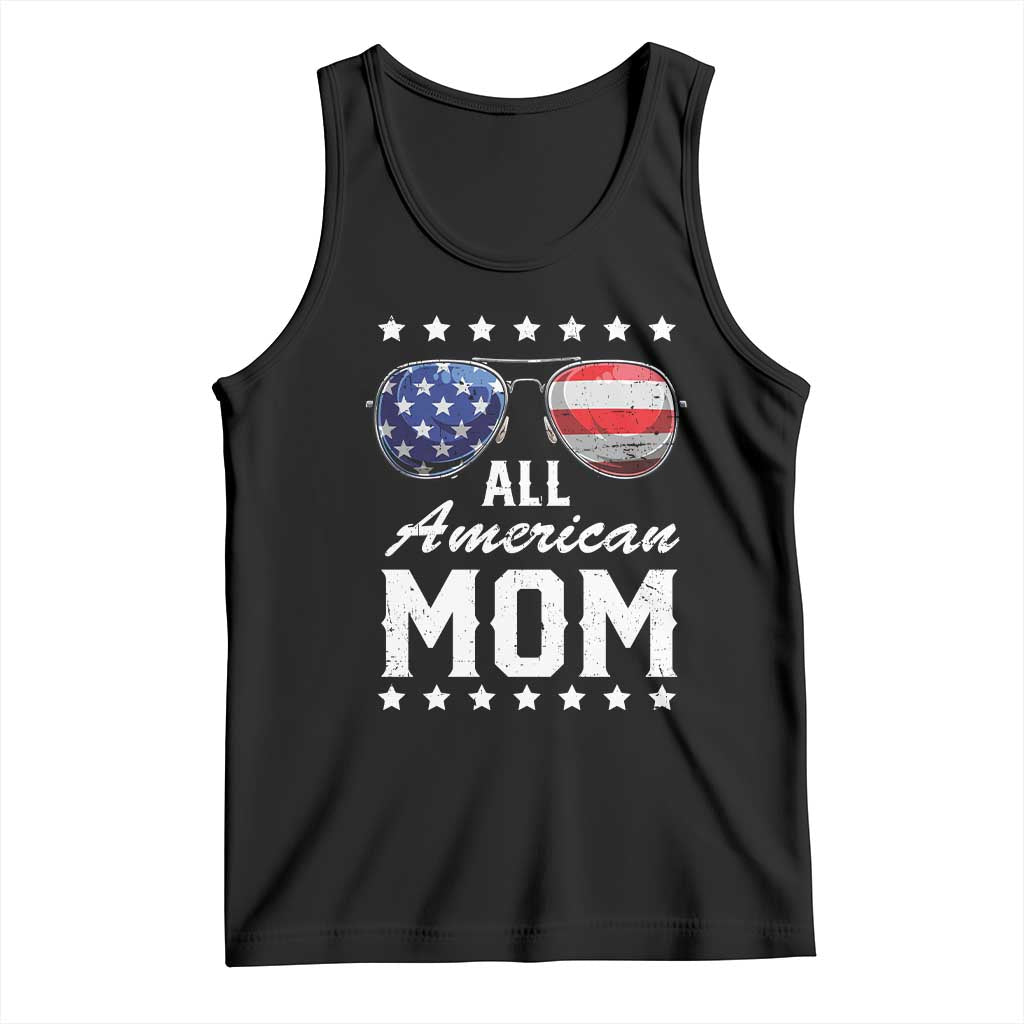 Funny All American Mom 4th Of July Tank Top Family Matching Sunglasses - Wonder Print Shop
