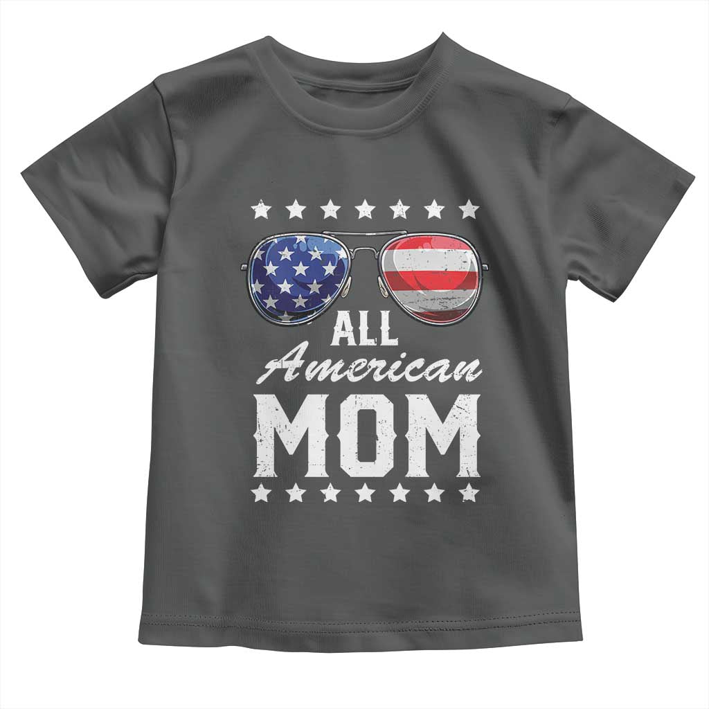 Funny All American Mom 4th Of July Toddler T Shirt Family Matching Sunglasses - Wonder Print Shop