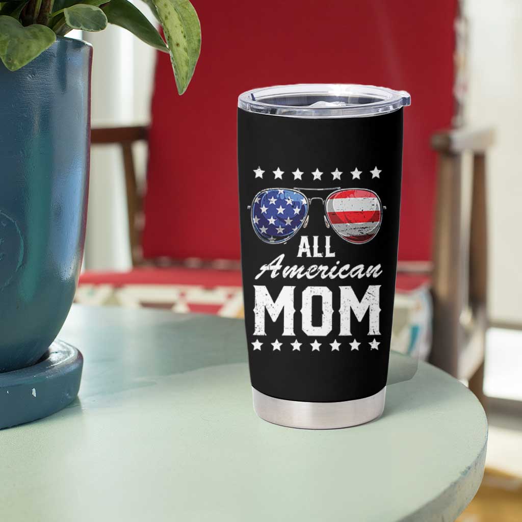 Funny All American Mom 4th Of July Tumbler Cup Family Matching Sunglasses - Wonder Print Shop