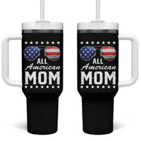 Funny All American Mom 4th Of July Tumbler With Handle Family Matching Sunglasses - Wonder Print Shop