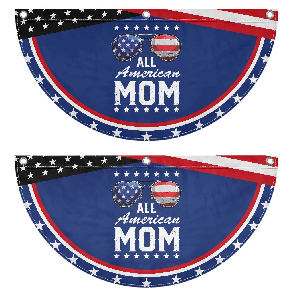 Funny All American Mom 4th Of July Patriotic Fan Flag Family Matching Sunglasses