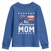 Funny All American Mom 4th Of July Youth Sweatshirt Family Matching Sunglasses - Wonder Print Shop