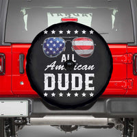 Funny All American Dude 4th Of July Spare Tire Cover Family Matching Sunglasses - Wonder Print Shop