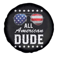 Funny All American Dude 4th Of July Spare Tire Cover Family Matching Sunglasses - Wonder Print Shop
