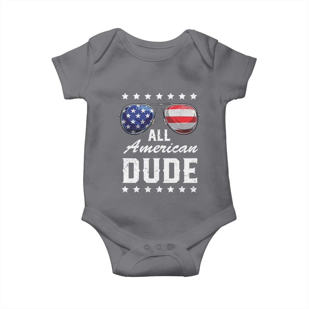 Funny All American Dude 4th Of July Baby Onesie Family Matching Sunglasses - Wonder Print Shop
