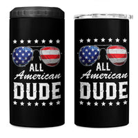 Funny All American Dude 4th Of July 4 in 1 Can Cooler Tumbler Family Matching Sunglasses - Wonder Print Shop