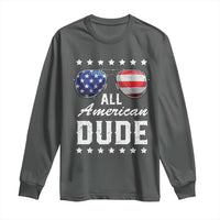 Funny All American Dude 4th Of July Long Sleeve Shirt Family Matching Sunglasses - Wonder Print Shop
