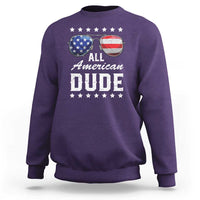 Funny All American Dude 4th Of July Sweatshirt Family Matching Sunglasses - Wonder Print Shop