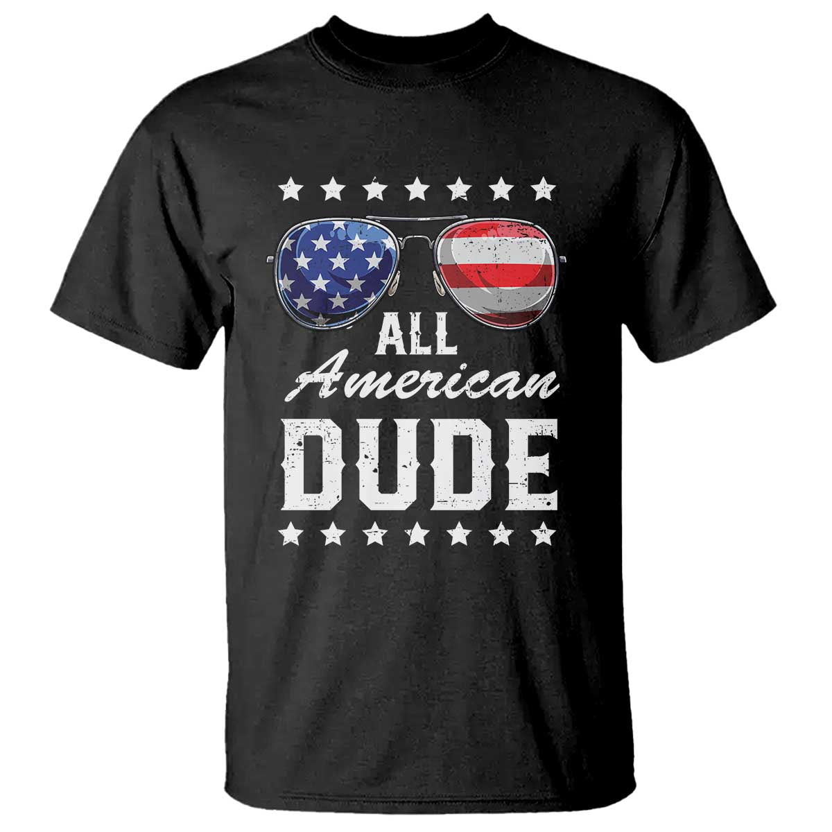 Funny All American Dude 4th Of July T Shirt Family Matching Sunglasses - Wonder Print Shop
