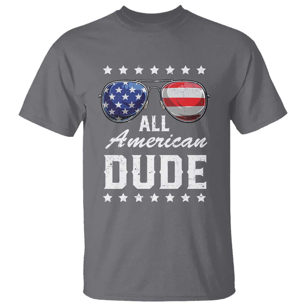 Funny All American Dude 4th Of July T Shirt Family Matching Sunglasses - Wonder Print Shop