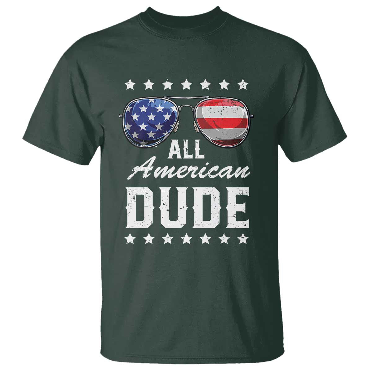 Funny All American Dude 4th Of July T Shirt Family Matching Sunglasses - Wonder Print Shop