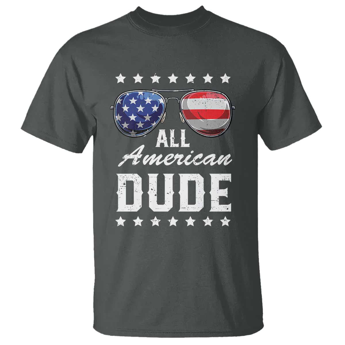 Funny All American Dude 4th Of July T Shirt Family Matching Sunglasses - Wonder Print Shop