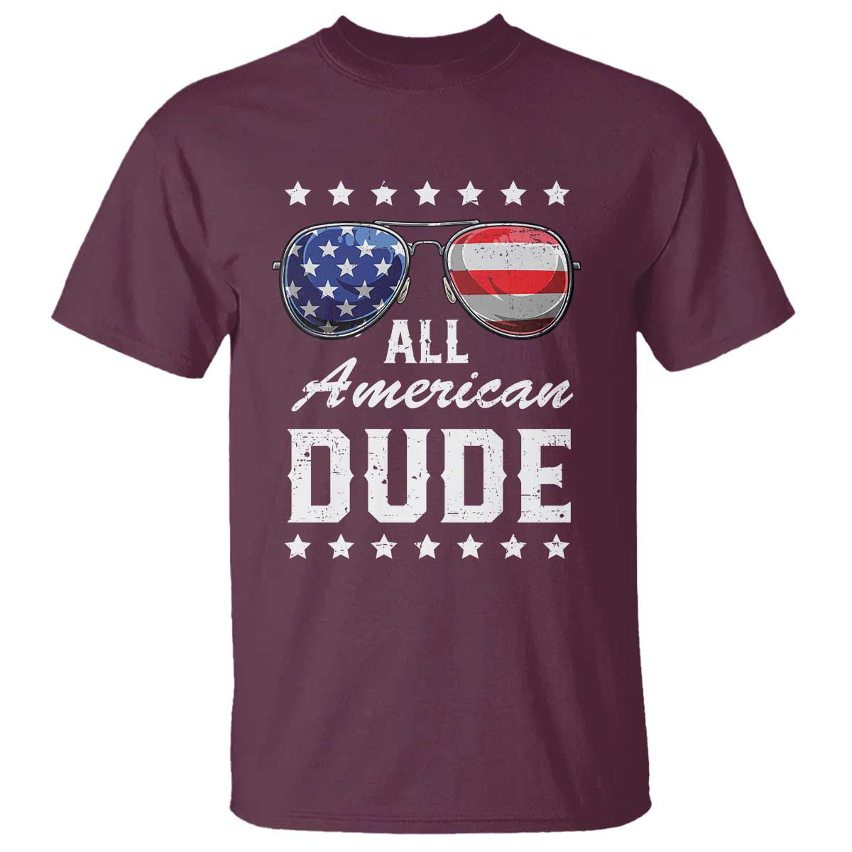 Funny All American Dude 4th Of July T Shirt Family Matching Sunglasses - Wonder Print Shop
