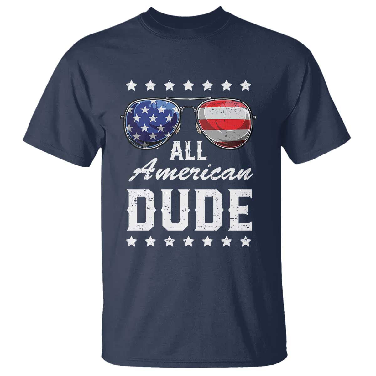 Funny All American Dude 4th Of July T Shirt Family Matching Sunglasses - Wonder Print Shop