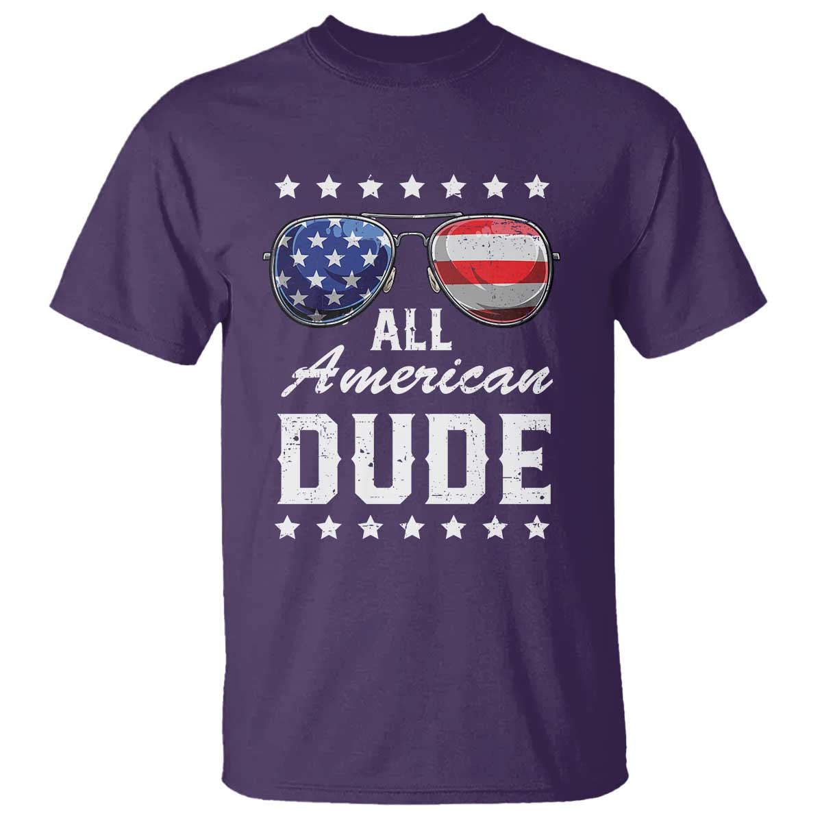 Funny All American Dude 4th Of July T Shirt Family Matching Sunglasses - Wonder Print Shop