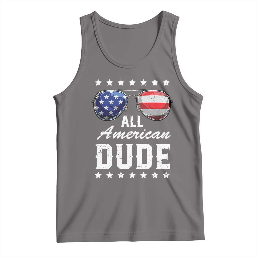 Funny All American Dude 4th Of July Tank Top Family Matching Sunglasses - Wonder Print Shop