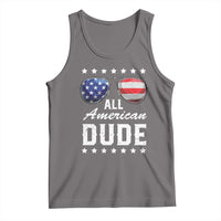 Funny All American Dude 4th Of July Tank Top Family Matching Sunglasses - Wonder Print Shop