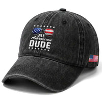 Funny All American Dude 4th Of July Washed Cotton Baseball Cap Family Matching Sunglasses