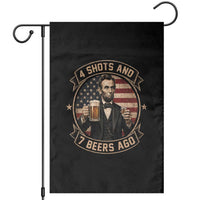Abraham Lincoln 4 Shots and 7 Beers Ago Beer Drinking Garden Flag
