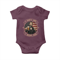 Abraham Lincoln 4 Shots and 7 Beers Ago Beer Drinking Baby Onesie