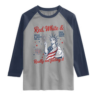 Red White and Not Really Feeling It Raglan Shirt 4th of July Feminist Statue Of Liberty