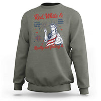 Red White and Not Really Feeling It Sweatshirt 4th of July Feminist Statue Of Liberty