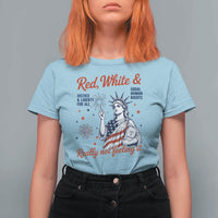 Red White and Not Really Feeling It T Shirt For Women 4th of July Feminist Statue Of Liberty