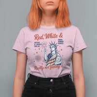Red White and Not Really Feeling It T Shirt For Women 4th of July Feminist Statue Of Liberty