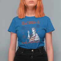 Red White and Not Really Feeling It T Shirt For Women 4th of July Feminist Statue Of Liberty