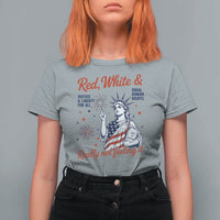 Red White and Not Really Feeling It T Shirt For Women 4th of July Feminist Statue Of Liberty