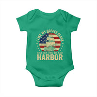 I Like My Coffee Black And My Tea In The Harbor Baby Onesie Funny US History