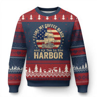 I Like My Coffee Black And My Tea In The Harbor Ugly Christmas Sweater Funny US History