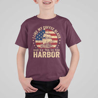 I Like My Coffee Black And My Tea In The Harbor T Shirt For Kid Funny US History