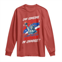 Can Someone Please Just Put A Woman in Charge Long Sleeve Shirt 4th of July Feminist