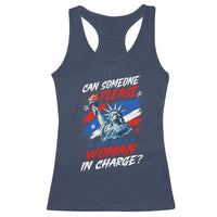 Can Someone Please Just Put A Woman in Charge Racerback Tank Top 4th of July Feminist