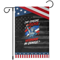 Can Someone Please Just Put A Woman in Charge Patriotic Garden Flag 4th of July Feminist