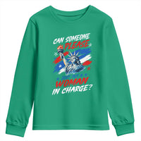 Can Someone Please Just Put A Woman in Charge Youth Sweatshirt 4th of July Feminist