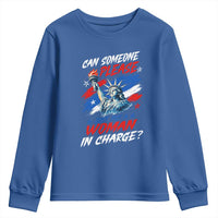 Can Someone Please Just Put A Woman in Charge Youth Sweatshirt 4th of July Feminist
