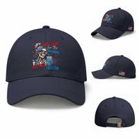 Just Here For The Fireworks Not The Fascism Baseball Cap Funny Skeleton 4th of July