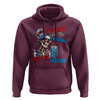 Just Here For The Fireworks Not The Fascism Hoodie Funny Skeleton 4th of July
