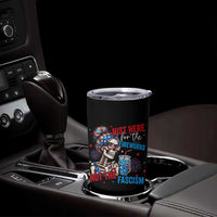 Just Here For The Fireworks Not The Fascism Tumbler Cup Funny Skeleton 4th of July