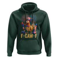 F Caw F 4th of July Hoodie Funny Rooster Meme American Flag Fireworks